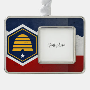 Utah Verzilverd Omlijst Ornament