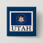 Utah Vierkante Button 5,1 Cm (Voorkant)