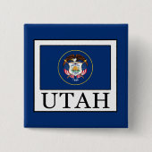 Utah Vierkante Button 5,1 Cm (Voorkant)