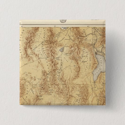 Utah Vierkante Button 5,1 Cm (Voorkant)