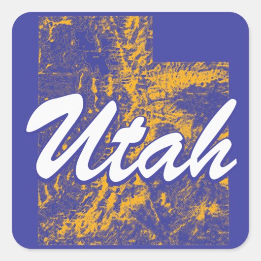 Utah Vierkante Sticker (Voorkant)