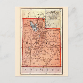 Utah Vintage Kaart Ansichtkaart 