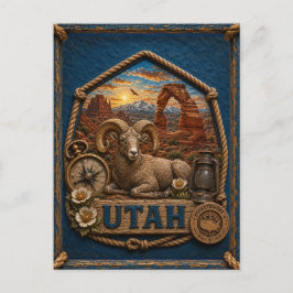 Utah Vintage Reizen Briefkaart