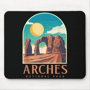 Utah vintage retro wandelen kamperen arches nation muismat