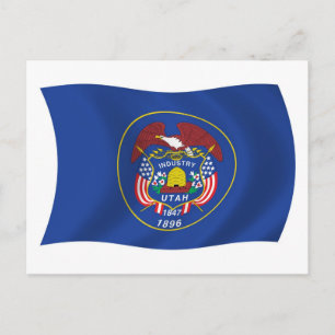 Utah Vlag Ansichtkaart Briefkaart