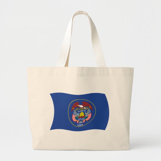 Utah Vlag Boodschappentas Grote Tote Bag (Voorkant)
