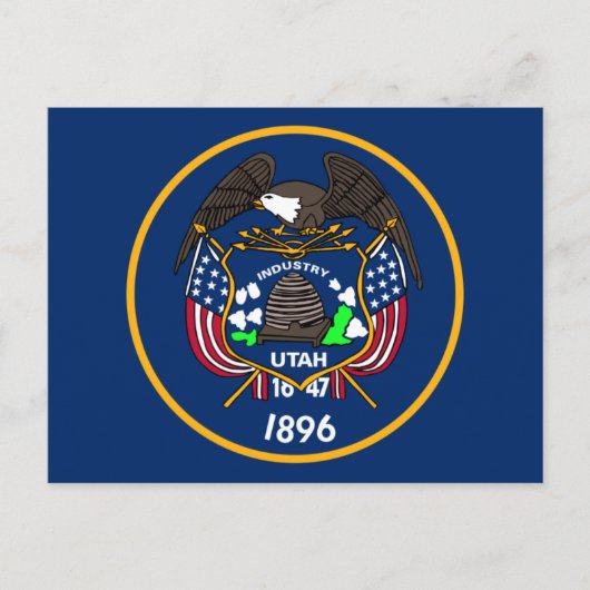 Utah Vlag Briefkaart (Voorkant)