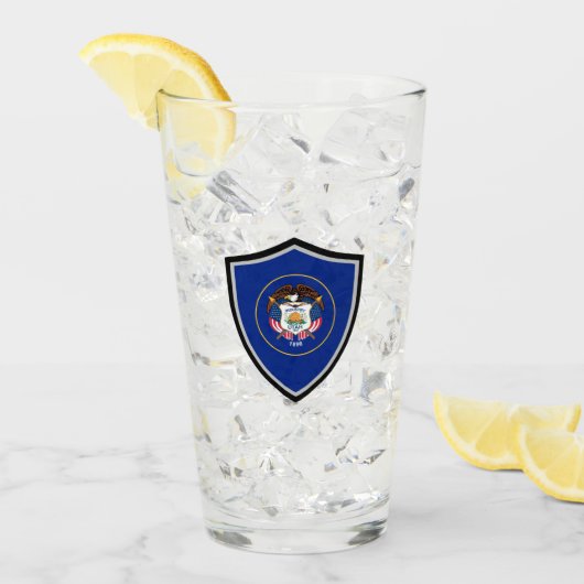 Utah vlag glas (Voorkant ijs)