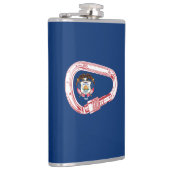 Utah Vlag Klimmen Carabiner Heupfles (Rechts)