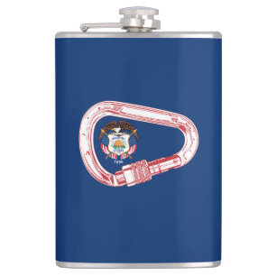 Utah Vlag Klimmen Carabiner Heupfles