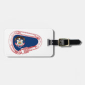 Utah Vlag klimmer Carabiner Bagagelabel (Voorkant horizontaal)