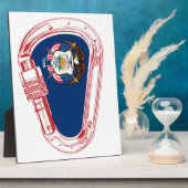 Utah Vlag klimmer Carabiner Fotoplaat (Zijkant)