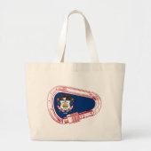 Utah Vlag klimmer Carabiner Grote Tote Bag (Voorkant)