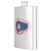 Utah Vlag klimmer Carabiner Heupfles (Links)