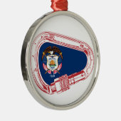 Utah Vlag klimmer Carabiner Metalen Ornament (Rechts)