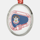 Utah Vlag klimmer Carabiner Metalen Ornament (Links)