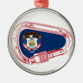 Utah Vlag klimmer Carabiner Metalen Ornament (Voorkant)