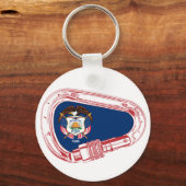 Utah Vlag klimmer Carabiner Sleutelhanger (Voorkant)