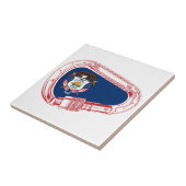 Utah Vlag klimmer Carabiner Tegeltje (Zijkant)