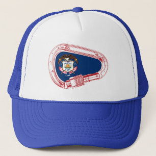 Utah Vlag klimmer Carabiner Trucker Pet