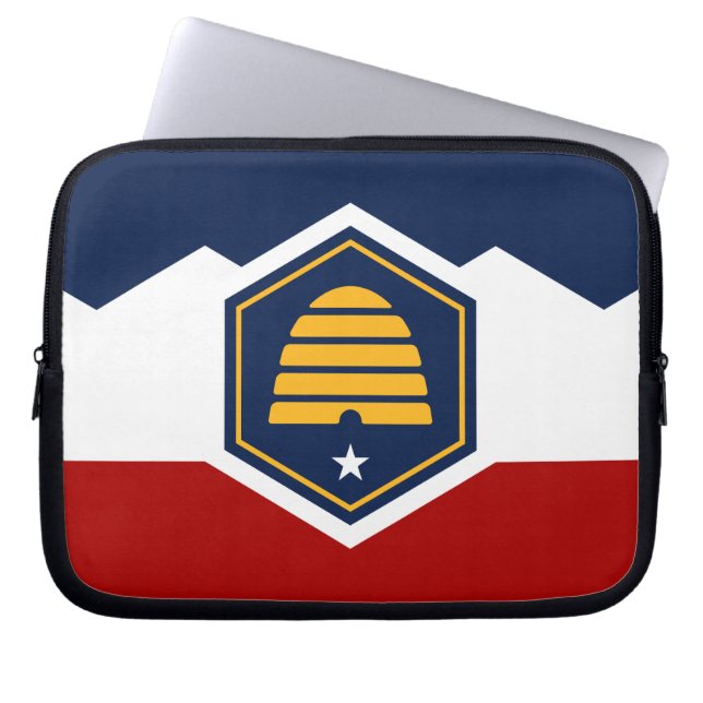 Utah-vlag op laptopsleeve laptop sleeve (Voorkant)