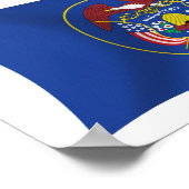 Utah Vlag Poster Print (Hoek)