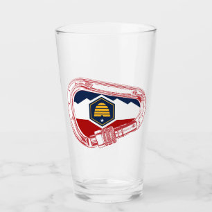 Utah Vlag Rotsklimmen Carabiner Glas