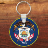 Utah vlag sleutelhanger (Voorkant)