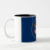 Utah vlag tweekleurige koffiemok (Links)