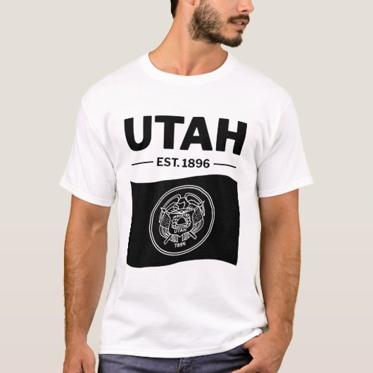 Utah vlag USA T-shirt (Voorkant)