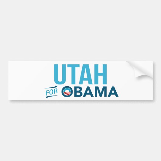 Utah voor Barack Obama Biden Bumpersticker (Voorkant)
