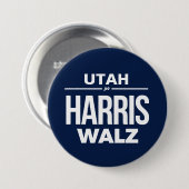 Utah voor Harris Walz Ronde Button 7,6 Cm (Voorkant /achterkant)