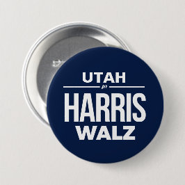 Utah voor Harris Walz Ronde Button 7,6 Cm