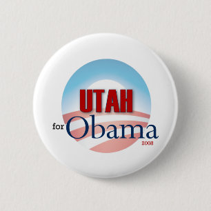 UTAH voor Obama Ronde Button 5,7 Cm