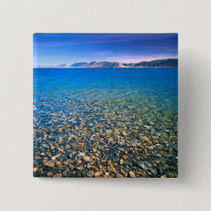 UTAH. VS. Duidelijk water van Beer Lake onthulling Vierkante Button 5,1 Cm