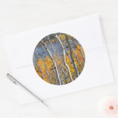Utah, VS. Espenbomen (Populus Tremuloides) Ronde Sticker (Envelop)