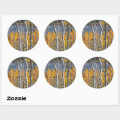 Utah, VS. Espenbomen (Populus Tremuloides) Ronde Sticker (Vel)