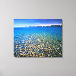 UTAH. VS. Helder water van Bear Lake onthult Canvas Afdruk