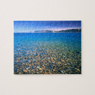 UTAH. VS. Helder water van Bear Lake onthult Legpuzzel