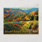 Utah Wasatch Nationaal bos Briefkaart (Voorkant)