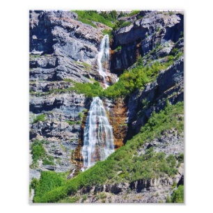 Utah Waterfall #1a - Framable Photo Foto Afdruk