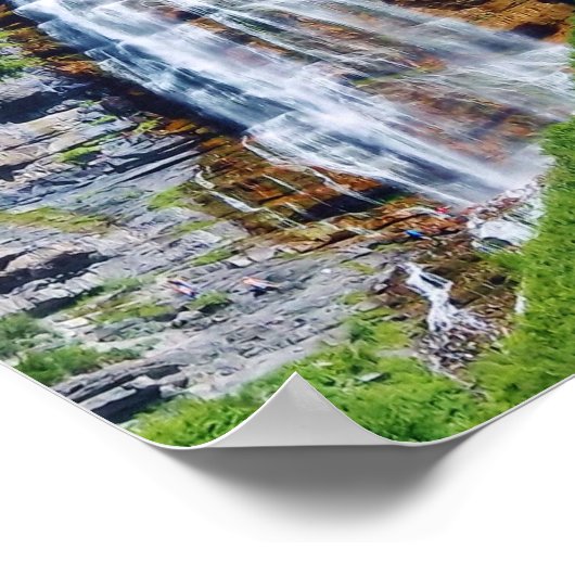 Utah Waterfall #1a - Poster (kies grootte) (Hoek)