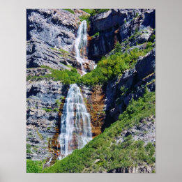 Utah Waterfall #1a - Poster (kies grootte)