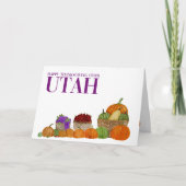 Utah Waterverf Pumpkins Thanksgiving Card Kaart (Voorkant)