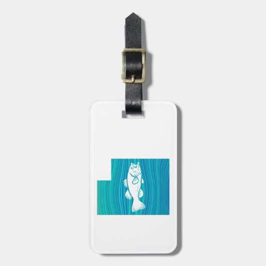 Utah Wave Gevist Bagagelabel (Voorkant verticaal)