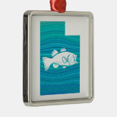 Utah Wave Gevist Metalen Ornament (Rechts)