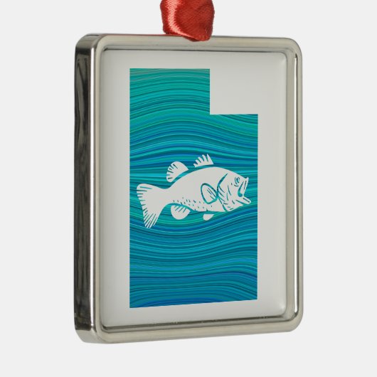 Utah Wave Gevist Metalen Ornament (Rechts)