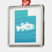 Utah Wave Gevist Metalen Ornament (Links)