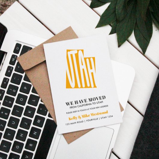 UTAH We hebben het nieuwe adres Nieuw Briefkaart s