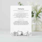 Utah Wedding | Uitnodiging voor details gastsystee (Staand voorkant)